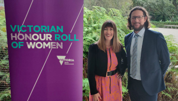 Rebecca Casson MBV CEO & Mark Little MBV President- Victorian Honor Role of Women