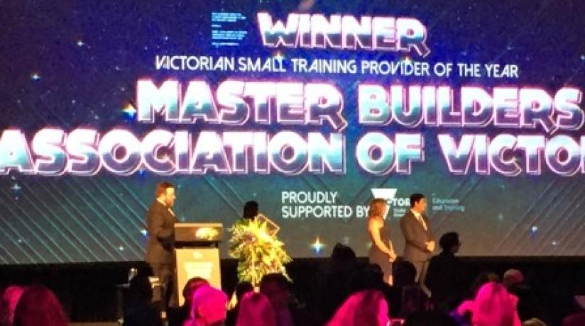 MASTER BUILDERS WINS BIG AS SMALL TRAINING PROVIDER AT 2016 STATE TRAINING AWARDS