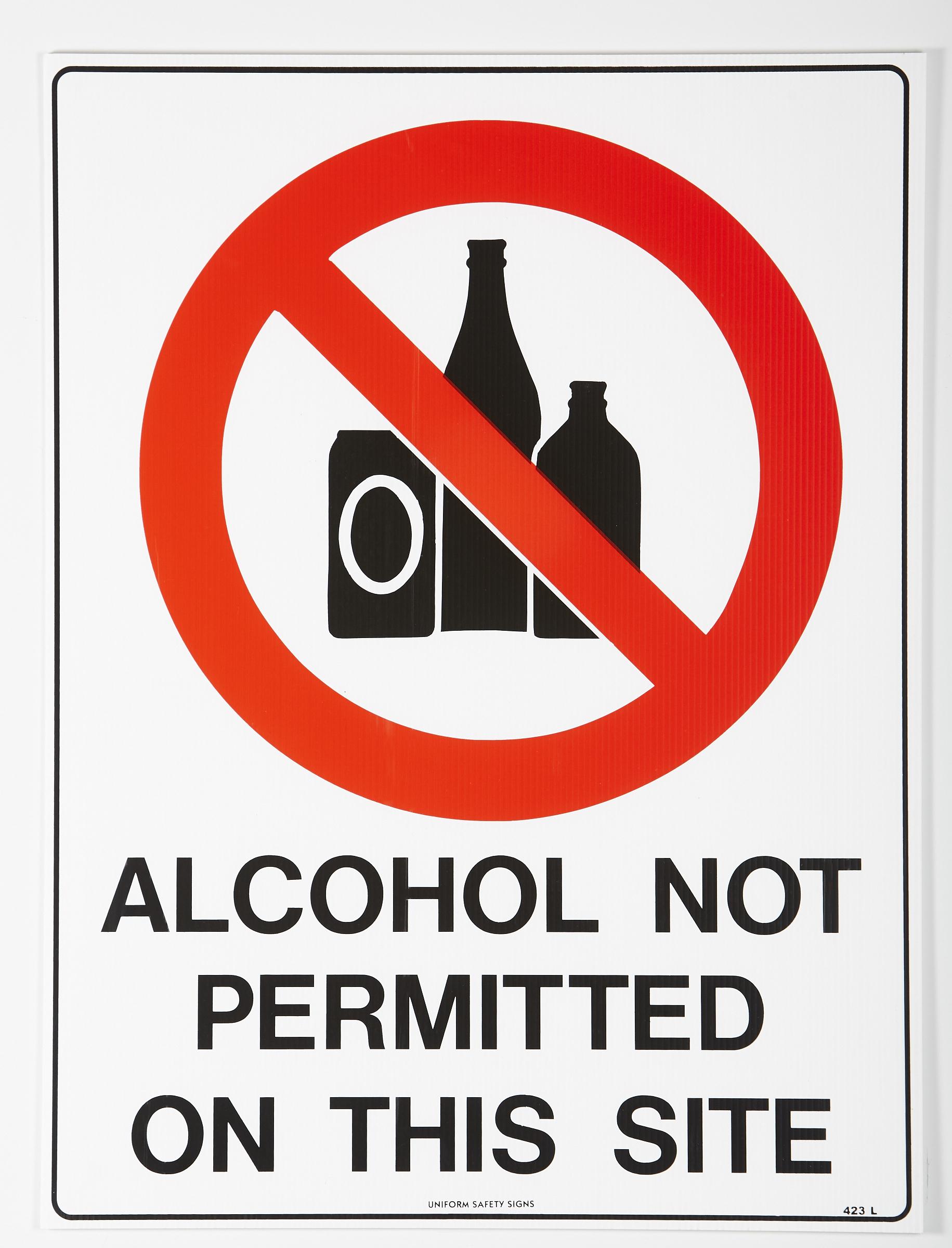 Alcohol Not Permitted On This Site (with picture)