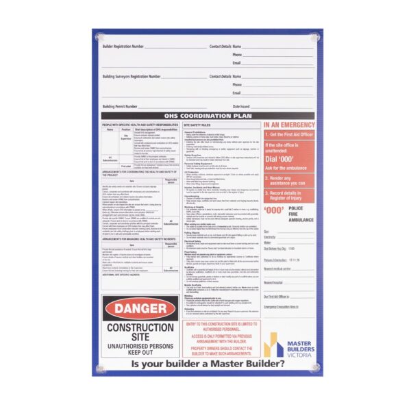 MEMBER 900 x 600 mm OHS Member Site Safety Sign