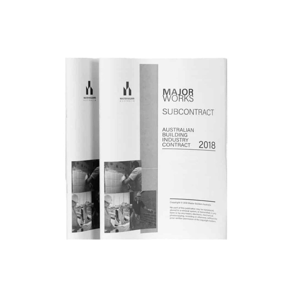 ABIC Major Works Sub-Contract - 2 pack