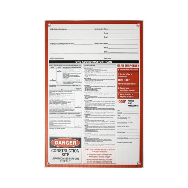 OHS Site Safety Sign - Non Member (900x600mm)